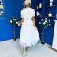 Catherine Lace & Tulle Occasion Dress Cream