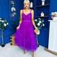 Rylan Layered Tulle Occasion Dress Violet