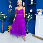 Rylan Layered Tulle Occasion Dress Violet