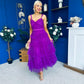 Rylan Layered Tulle Occasion Dress Violet