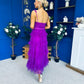 Rylan Layered Tulle Occasion Dress Violet