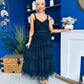Rylan Layered Tulle Occasion Dress Black