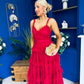 Rylan Layered Tulle Occasion Dress Ruby