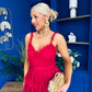 Rylan Layered Tulle Occasion Dress Ruby