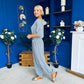 Scarlet Check Top & Trouser Set Navy