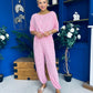 Scarlet Check Top & Trouser Set Pink