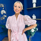 Destiny Short Sleeve Lace Shirt Dress Pink