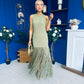 Nadine Tassel Detailed Midi Dress Khaki