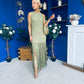 Nadine Tassel Detailed Midi Dress Khaki