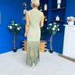 Nadine Tassel Detailed Midi Dress Khaki