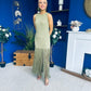 Nadine Tassel Detailed Midi Dress Khaki