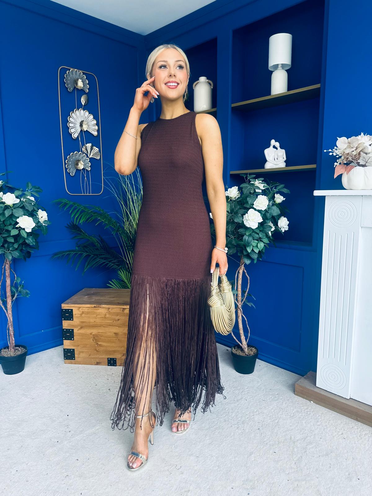 Nadine Tassel Detailed Midi Dress Coco