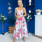 Parker Detailed Midi Dress Floral Pink