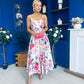 Parker Detailed Midi Dress Floral Pink