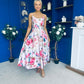 Parker Detailed Midi Dress Floral Pink