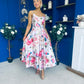 Parker Detailed Midi Dress Floral Pink
