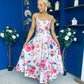 Parker Detailed Midi Dress Floral Pink