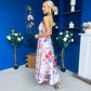 Parker Detailed Midi Dress Floral Pink