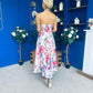 Parker Detailed Midi Dress Floral Pink