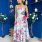 Parker Detailed Midi Dress Floral Green