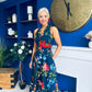 Bronwyn Detailed Midi Dress Floral Navy