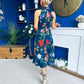 Bronwyn Detailed Midi Dress Floral Navy