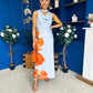 Capri Cowl Front Maxi Dress Blue