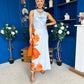 Capri Cowl Front Maxi Dress Blue