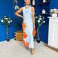 Capri Cowl Front Maxi Dress Blue