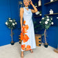 Capri Cowl Front Maxi Dress Blue