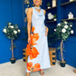 Capri Cowl Front Maxi Dress Blue