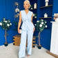 Luni Belted Waistcoat And Jo Trouser Set Blue