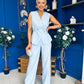 Luni Belted Waistcoat And Jo Trouser Set Blue