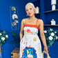 Bobbi Detailed Midi Dress Tropical Print