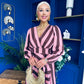 Ciara Striped Detail Midi Dress Coco Blush
