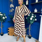 Ciara Striped Detail Midi Dress Coco Yellow