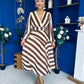 Ciara Striped Detail Midi Dress Coco Yellow