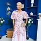 Siera Puff Sleeve Occasion Shirt Dress Floral Pink
