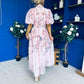 Siera Puff Sleeve Occasion Shirt Dress Floral Pink