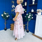 Siera Puff Sleeve Occasion Shirt Dress Floral Pink