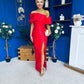 Dana One Shoulder Occasion Dress Red