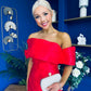 Dana One Shoulder Occasion Dress Red