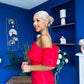 Dana One Shoulder Occasion Dress Red