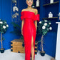 Dana One Shoulder Occasion Dress Red