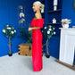 Dana One Shoulder Occasion Dress Red