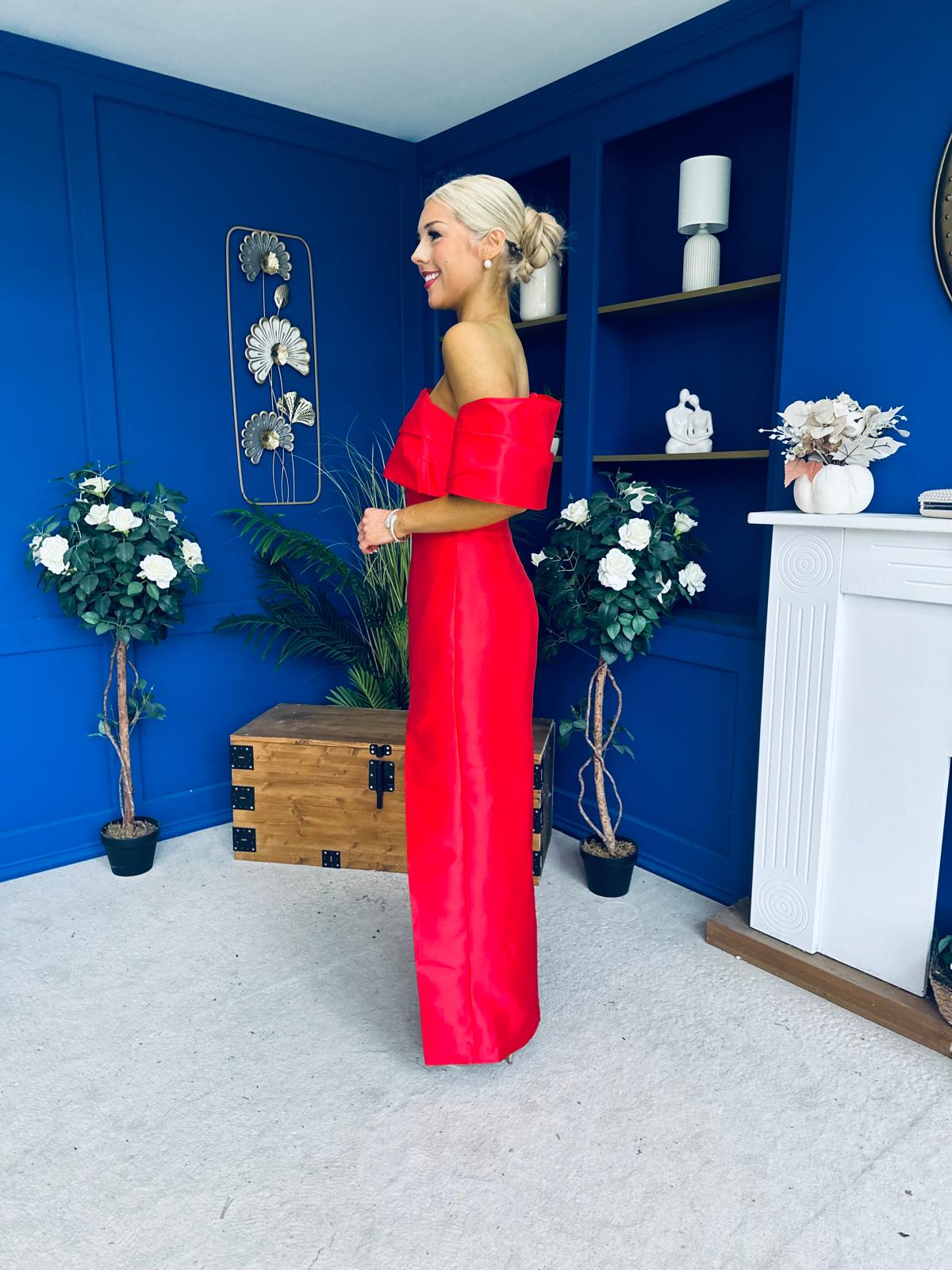 Dana One Shoulder Occasion Dress Red