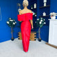 Dana One Shoulder Occasion Dress Red