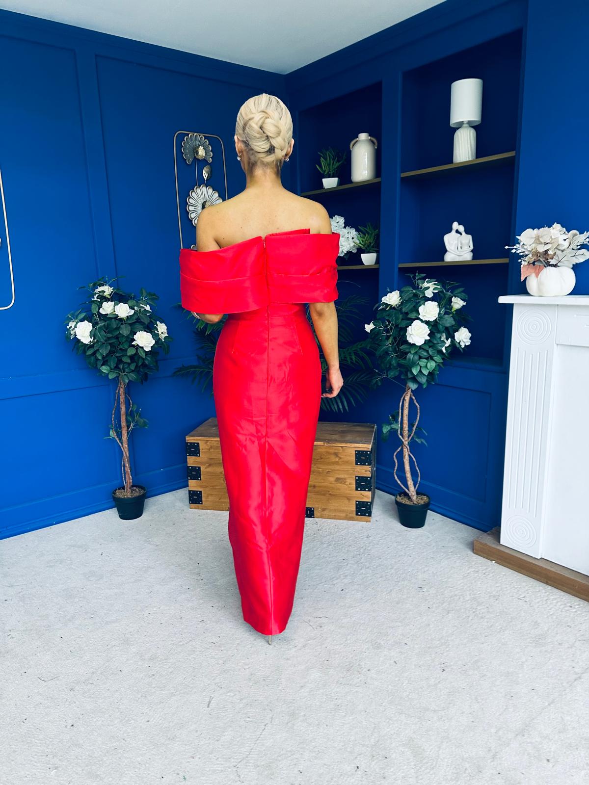 Dana One Shoulder Occasion Dress Red