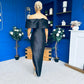 Dana One Shoulder Occasion Dress Black