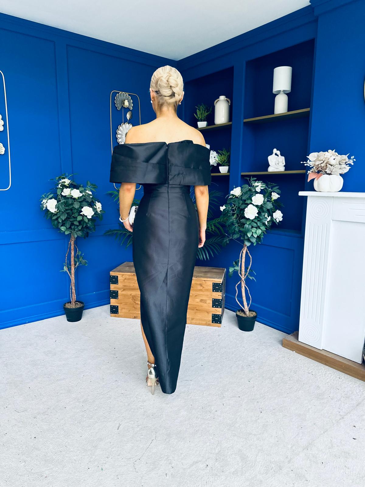 Dana One Shoulder Occasion Dress Black